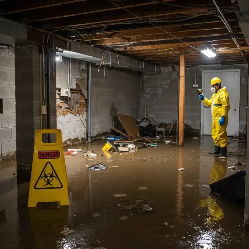 Flooded Basement Electrical Hazard in Uvalde County, TX Property